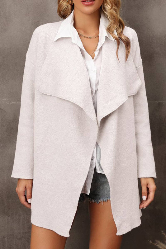 CWOCAL0507_Long Sleeve Casual Open Front Cardigan Sweater