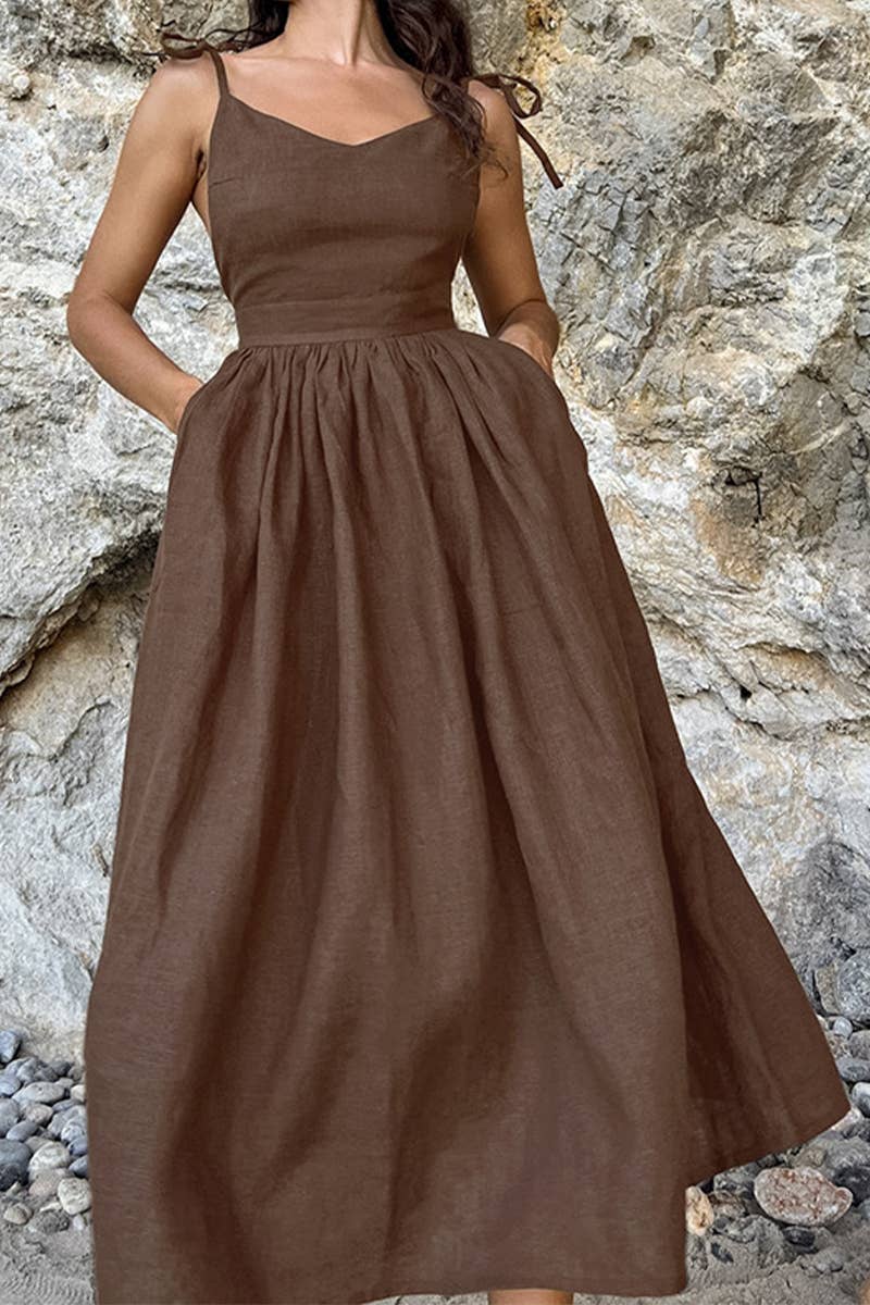 CWDMD5470_NEW ELEGANT SEXY HALTER BACK SUSPENDER DRESS