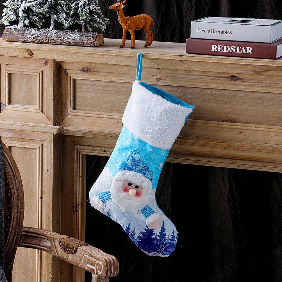 NEW CREATIVE BLUE CHRISTMAS STOCKINGS WITH LIGHTS