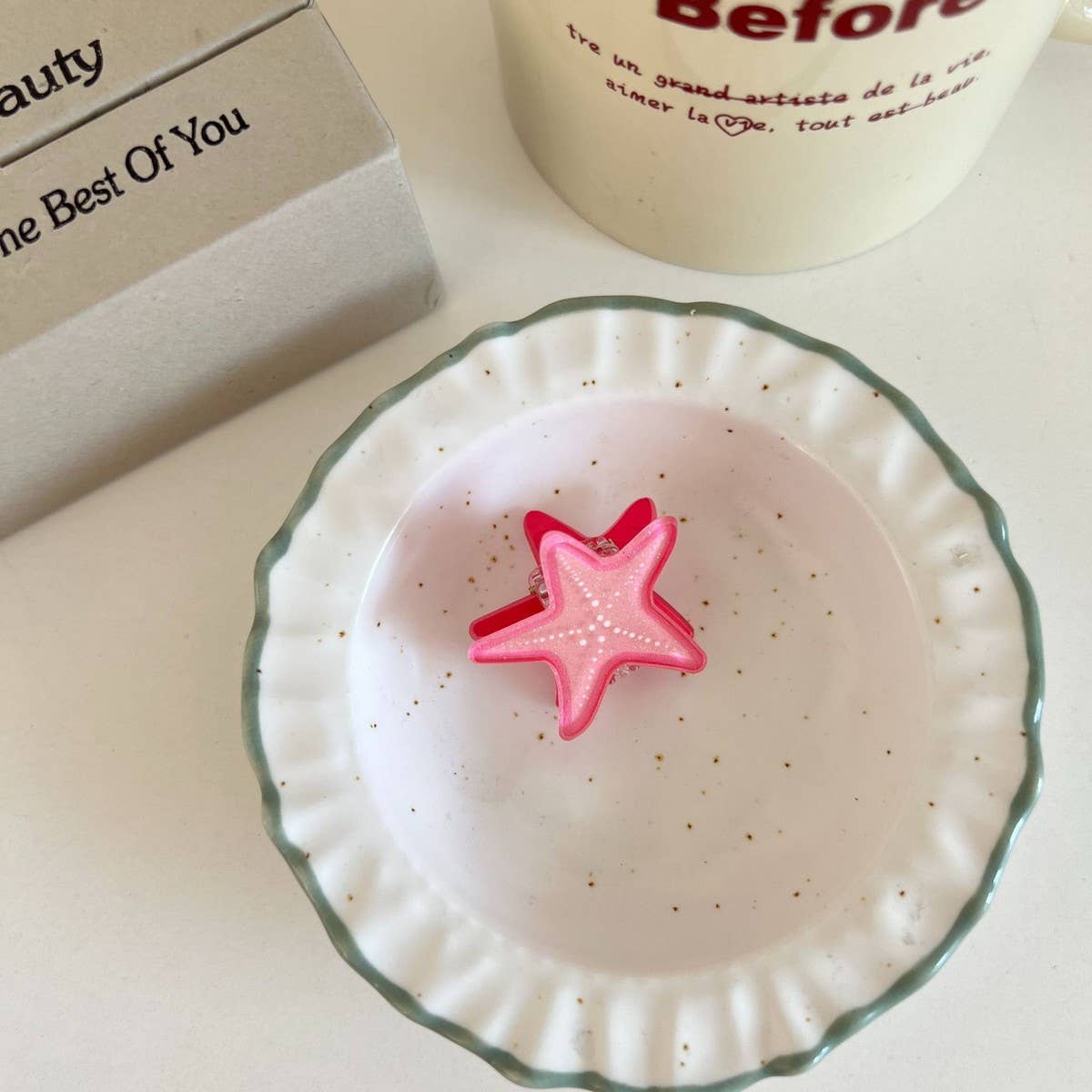 CWAHA07741_CUTE OCEAN DOLPHIN MINI HAIR CLAW CLIP