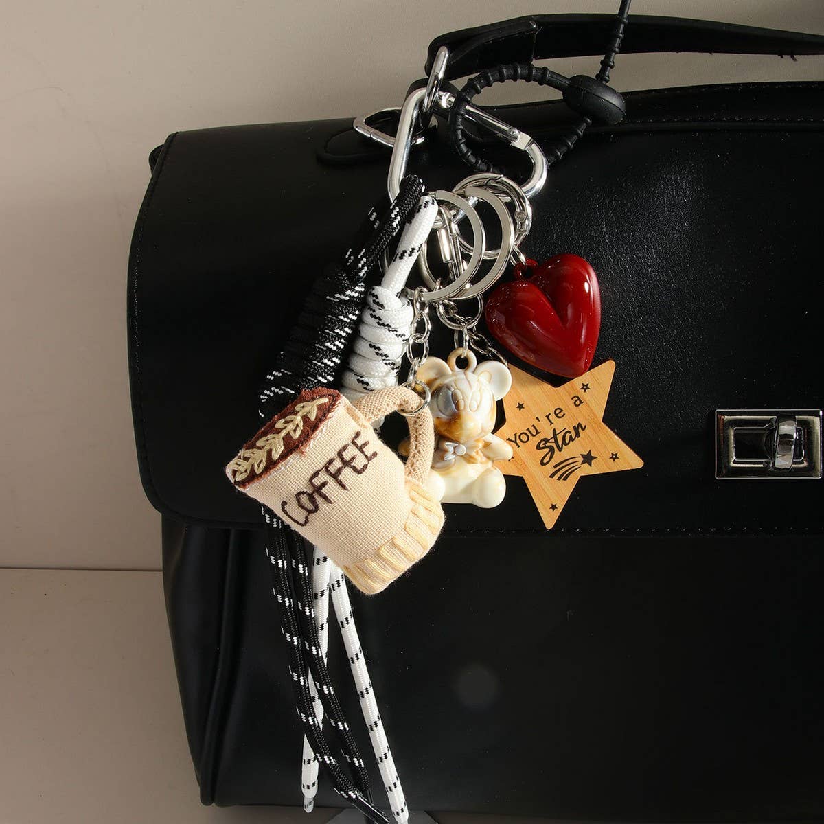 Cute Bear Camera & Coffee Charm ? Bag Pendant