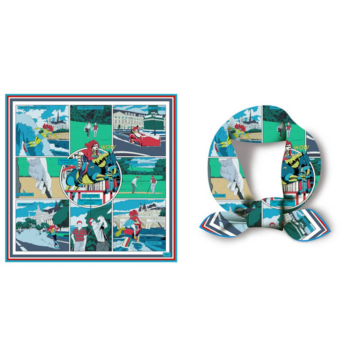 UV Protection Scarf - Lightweight Satin Square