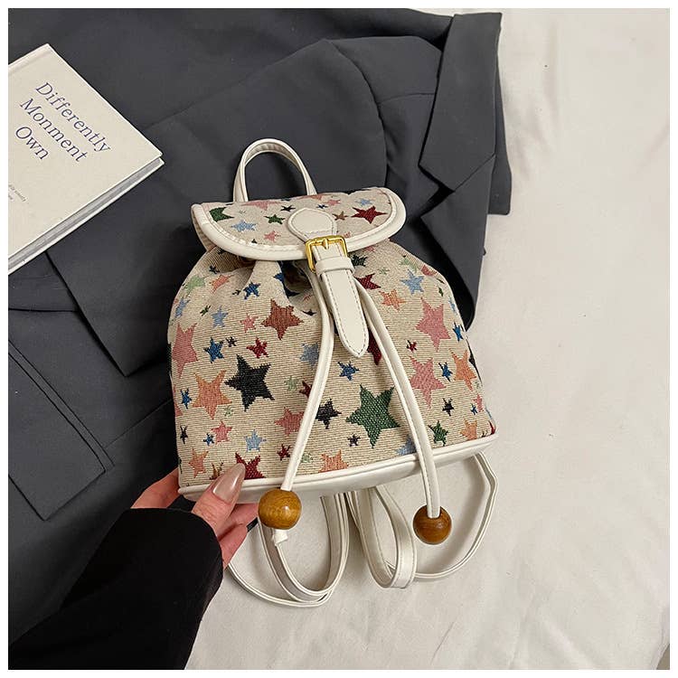Fashionable printed casual commuting backpack