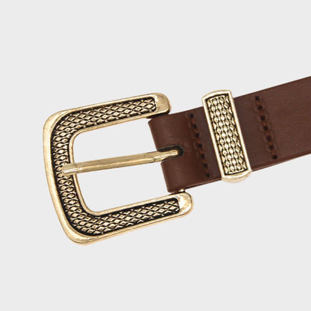 Pin-buckle PU mini chanel-style versatile belt