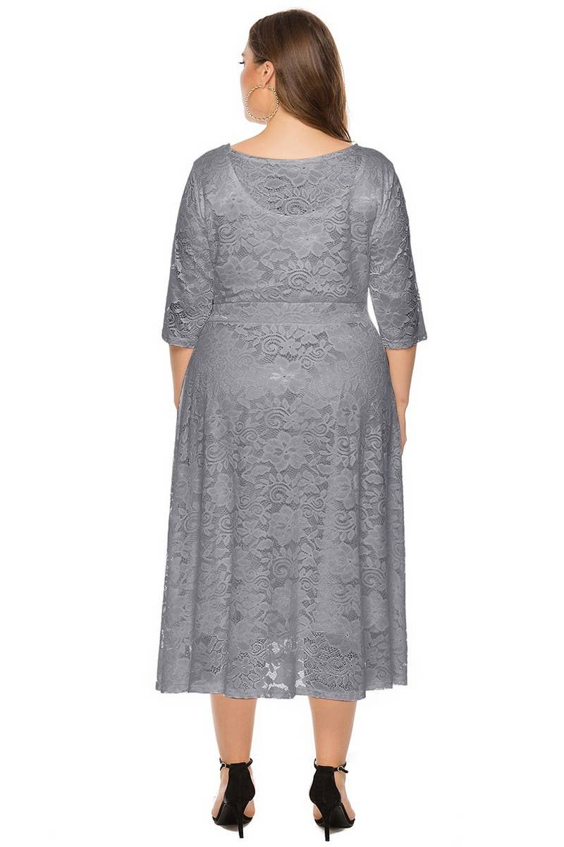 CWDMD3207_PLUS SIZE LACE POCKET EVENING GOWN DRESS