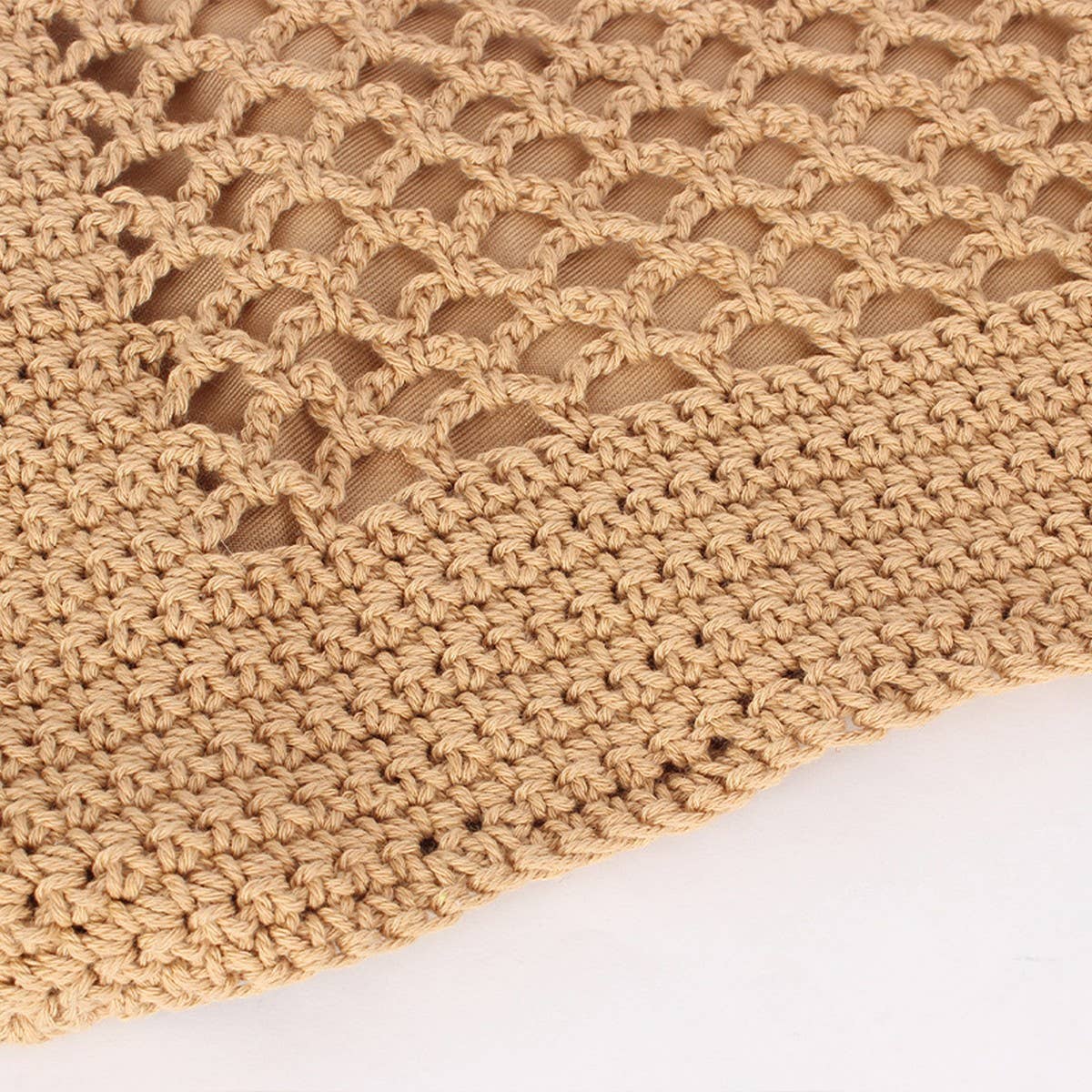 NEW SOLID COLOR COTTON ROPE WOVEN BAG_CWAB4715