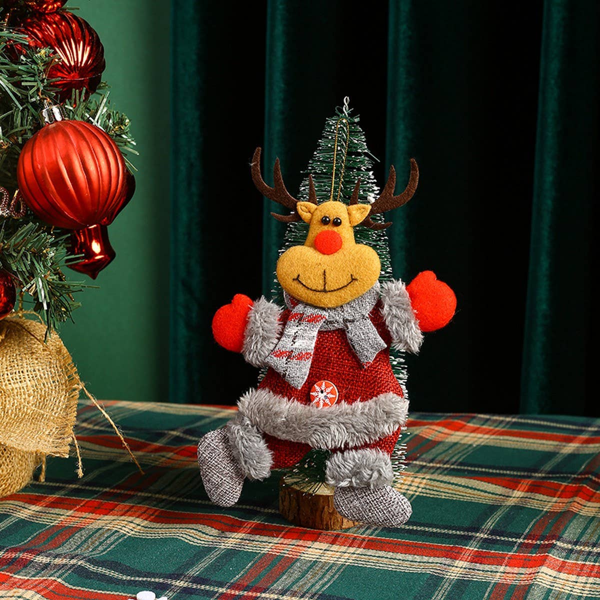 CHRISTMAS CLOTH FIGURINE CHRISTMAS TREE PENDANT