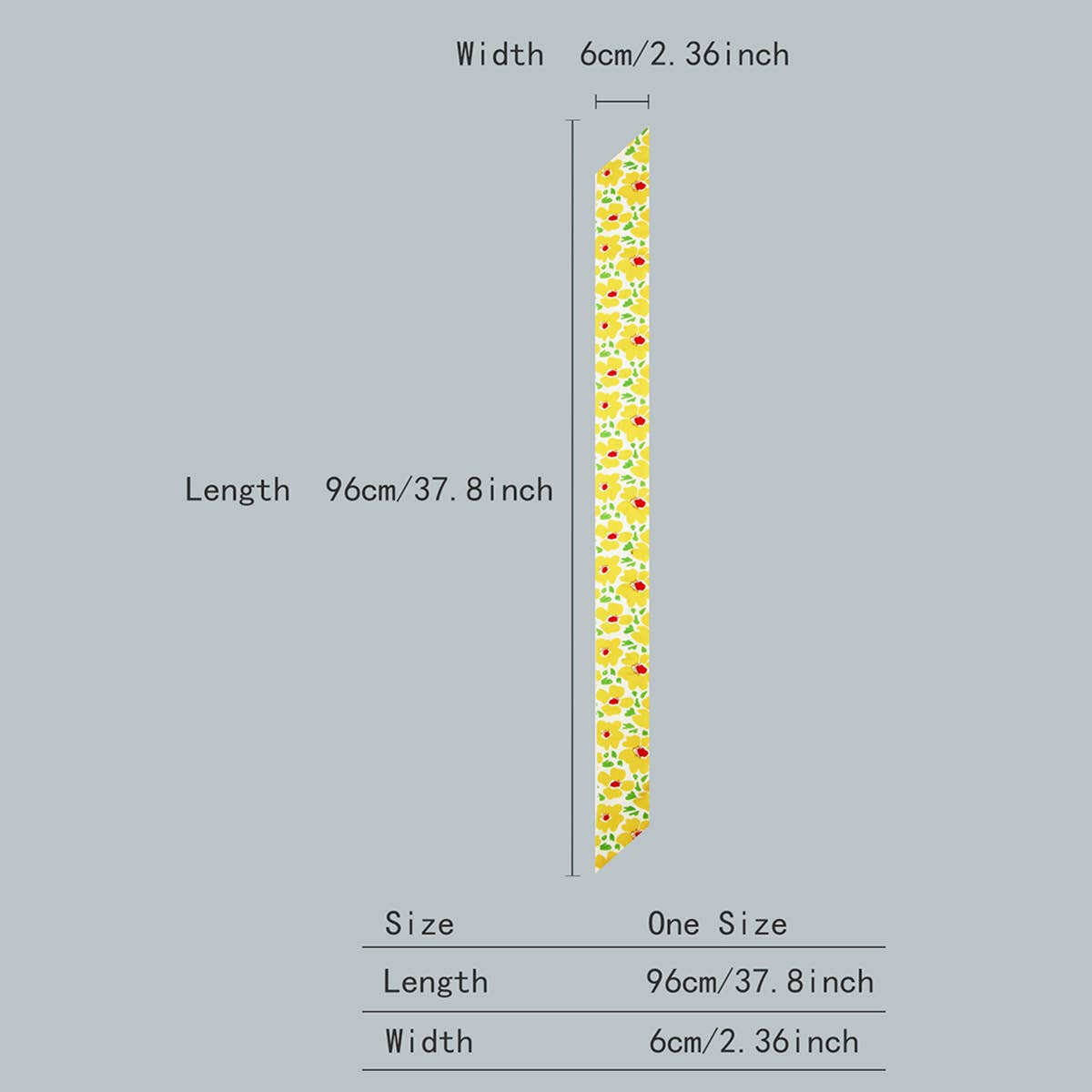 Floral Letter Twilly Scarf for Hair & Bag Accessor