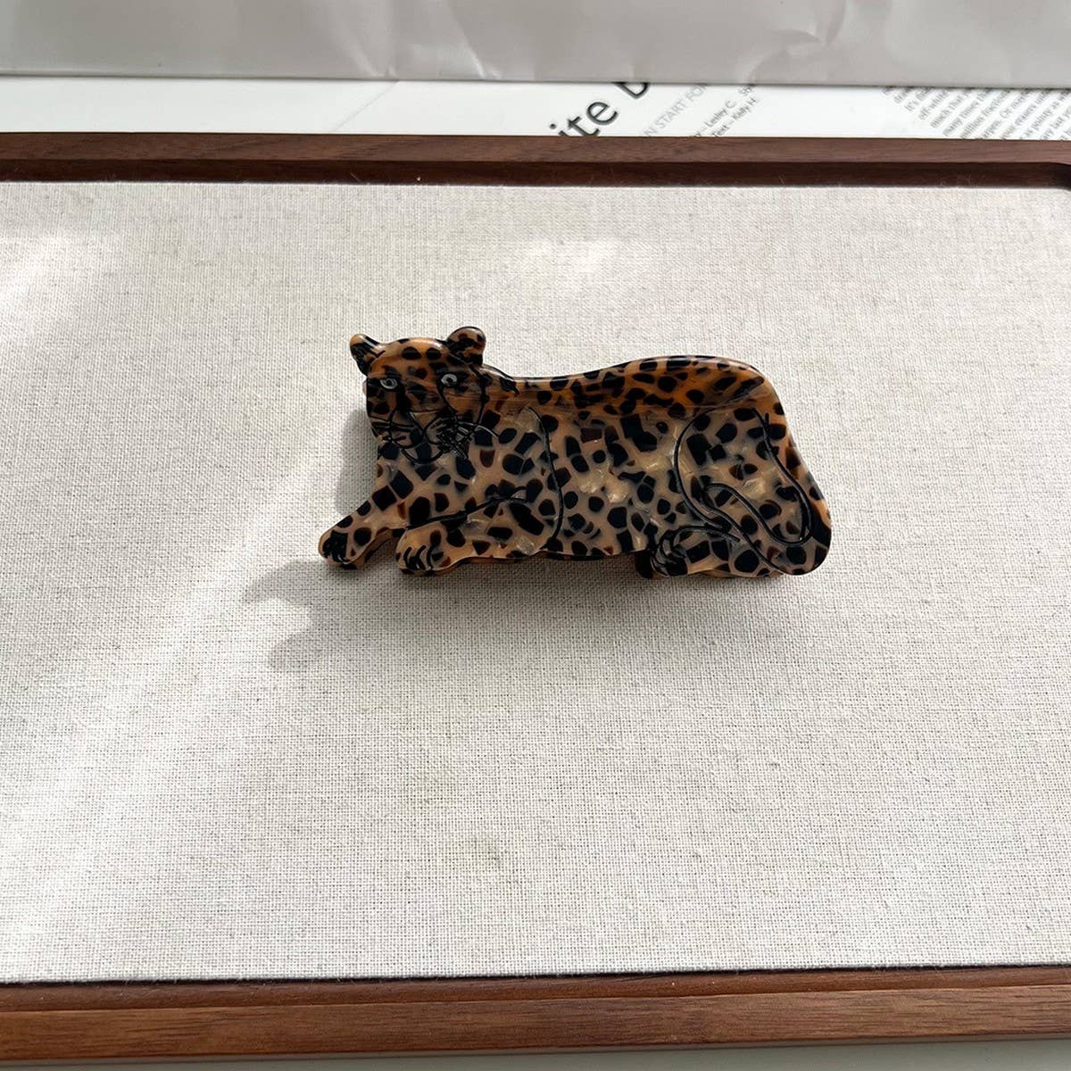 Cartoon Leopard Hair Claw ??Acetate Animal Clip_CWAHA5760