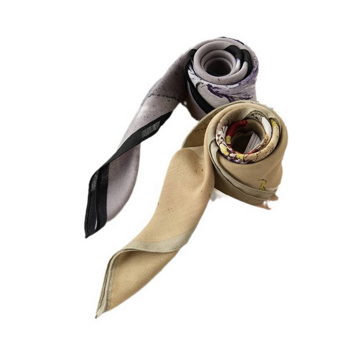 THERMAL SHIRT GEOMETRIC PRINT SCARF