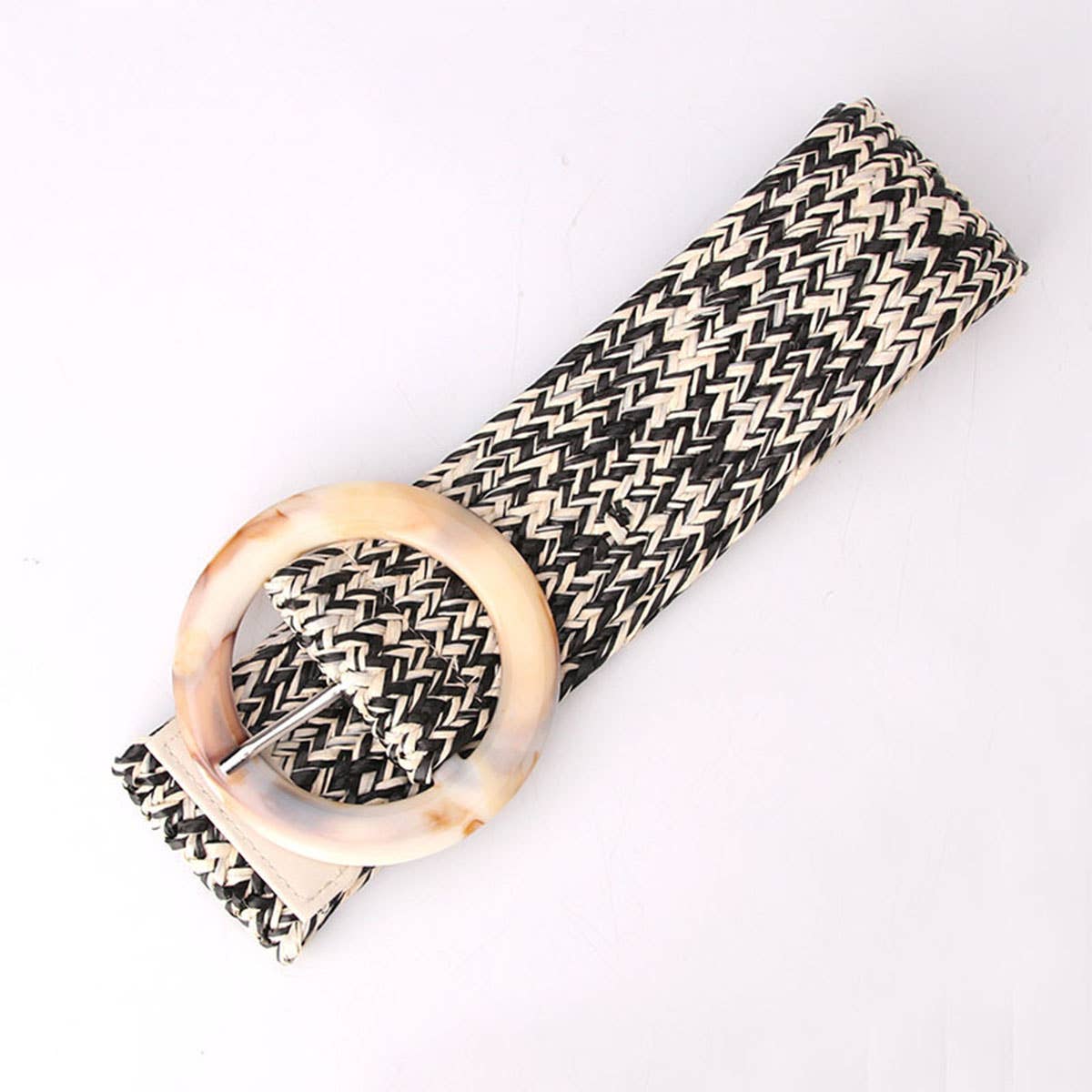 Fashionable and simple imitation straw woven belt