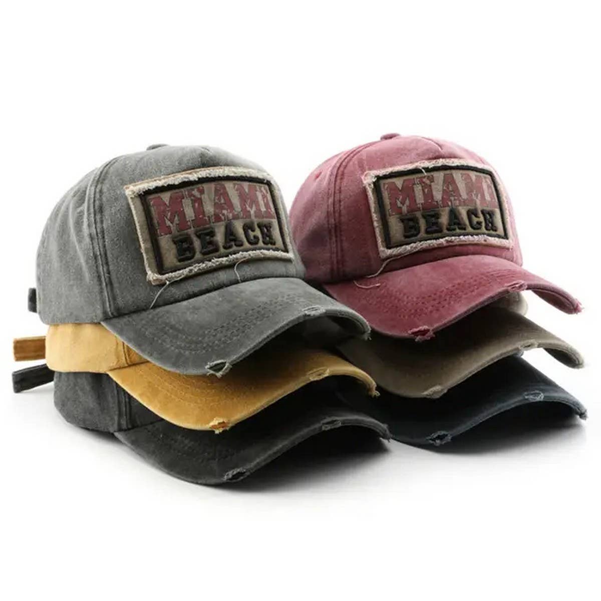 Vintage baseball cap with letter patch CWAH1274