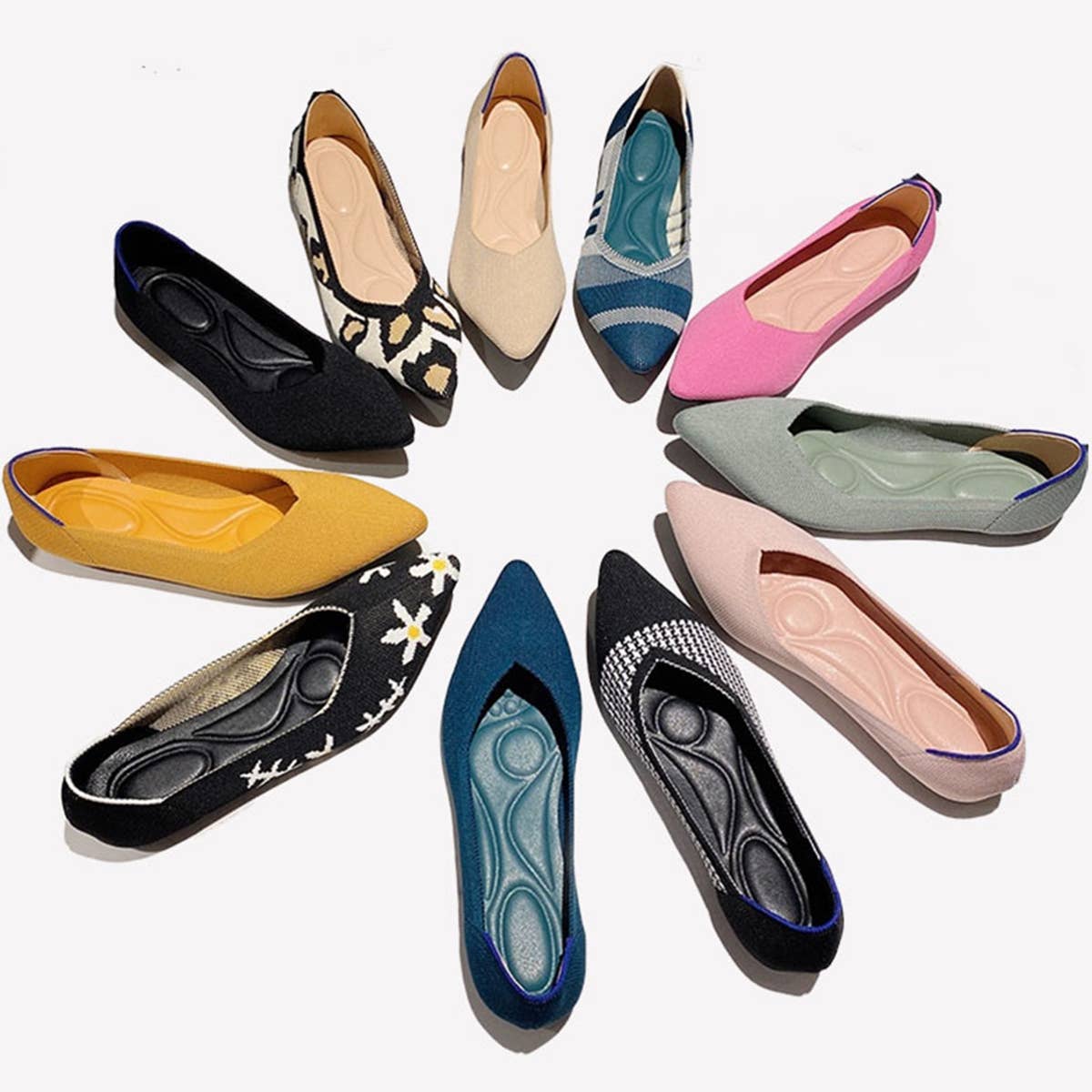 COMFORTABLE POINTED FLAT SHOES FOR WOMEN
