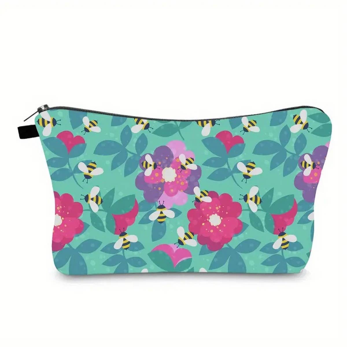 BEE PATTERN DOUBLE-SIDED PRINTED COSMETIC BAG_CWAB2258
