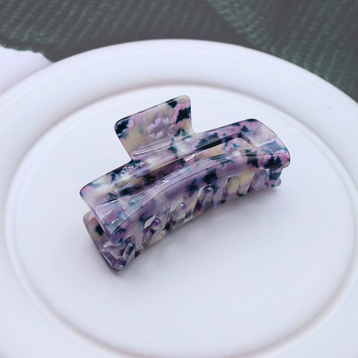 8cm hollow square hairpin, student shark clip_CWAHA2616