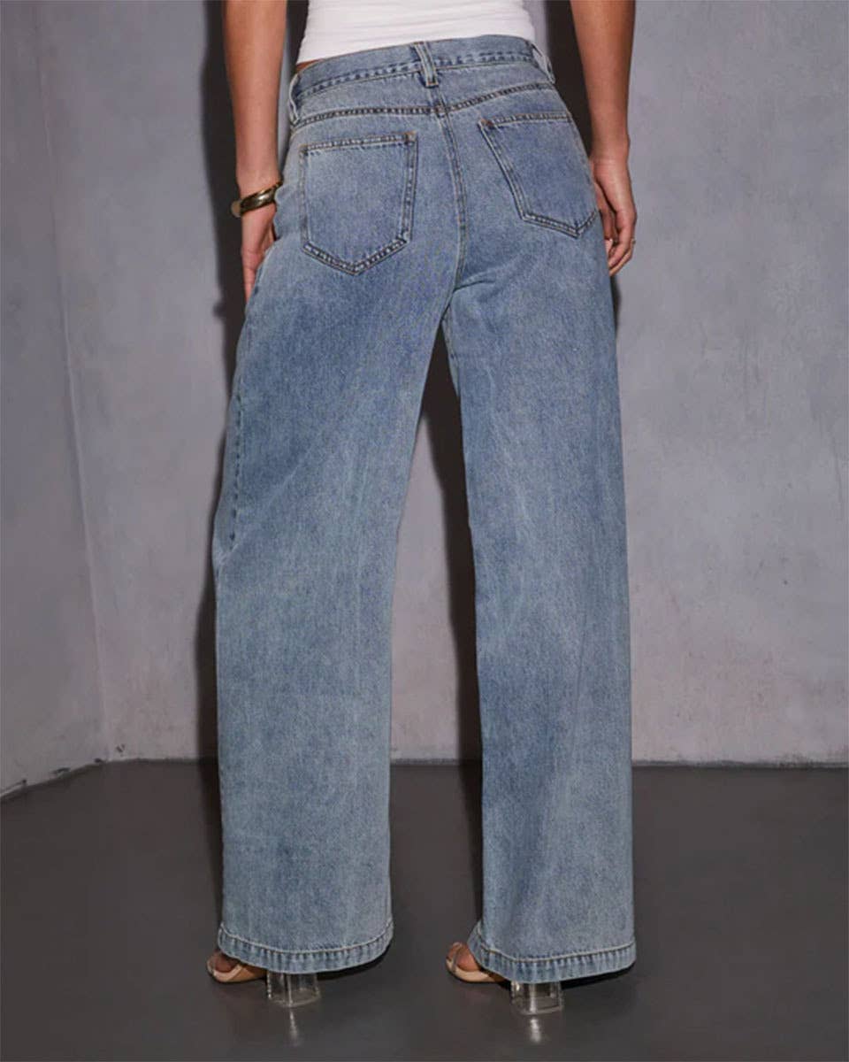 Straight-leg versatile American skinny jeans