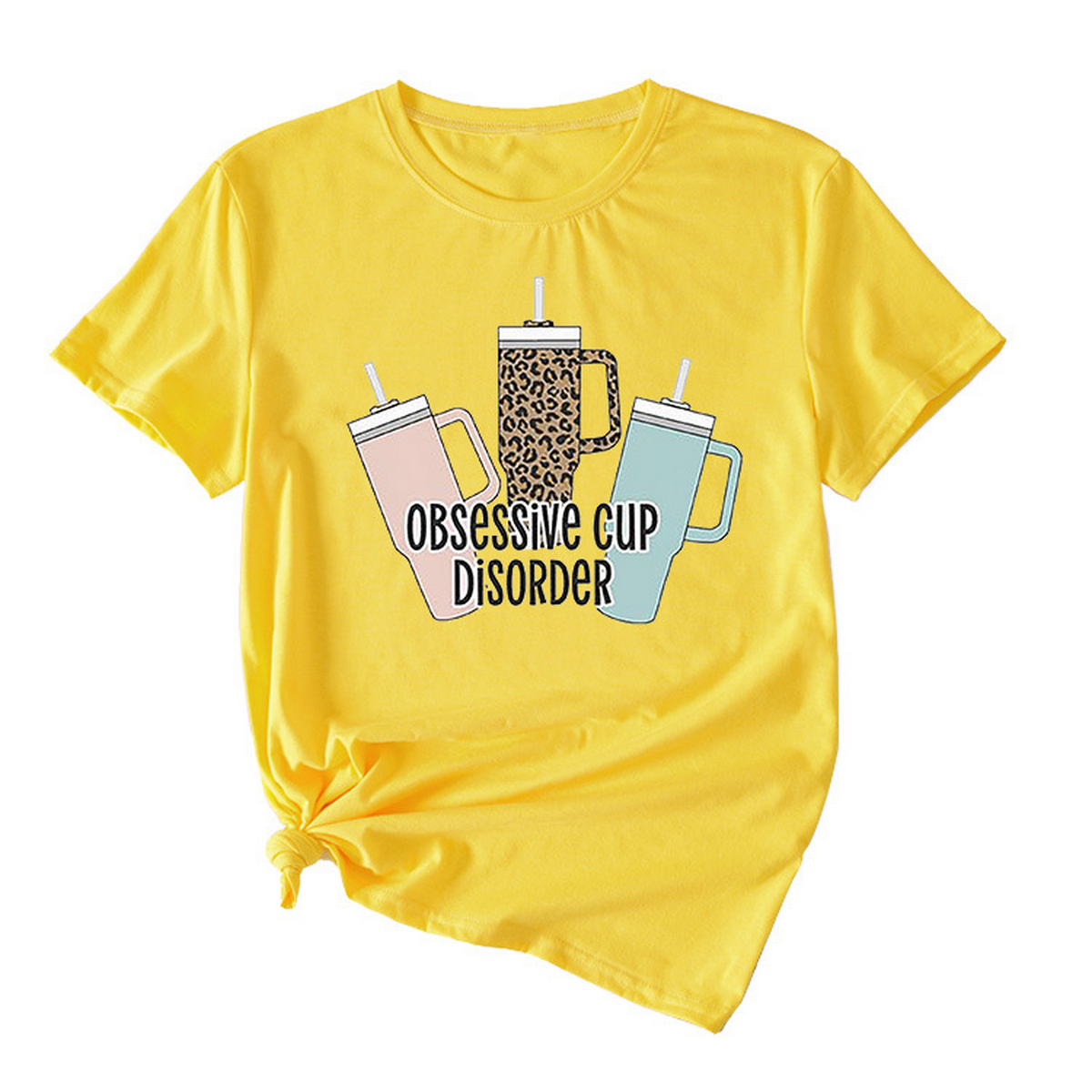 Casual Crew Neck Tee ??Coffee Lover Design_CWTTS1494