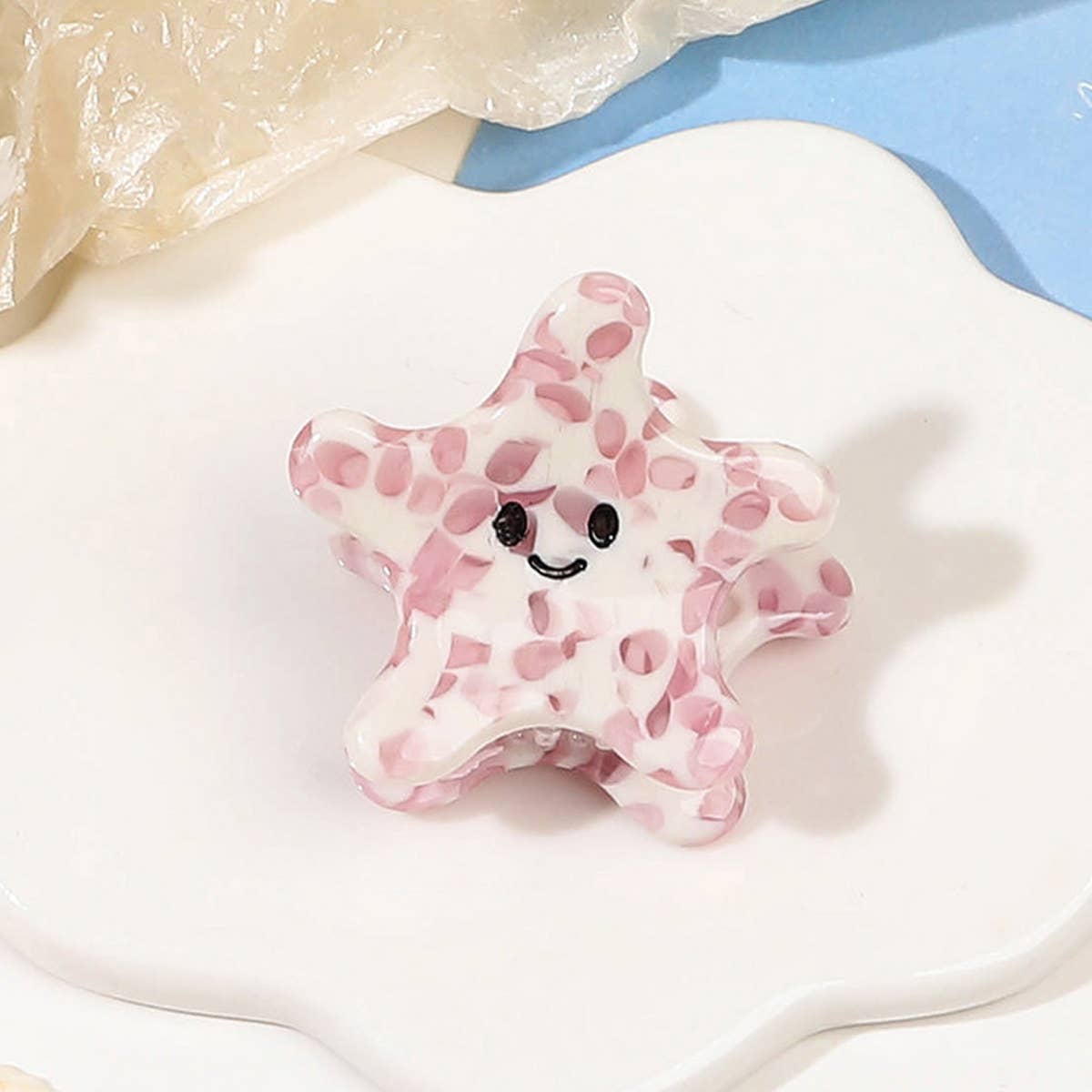 CUTE OCEAN STARFIS,SEA SNAIL SMALL ACETATE HAIR CLAW CLIPS