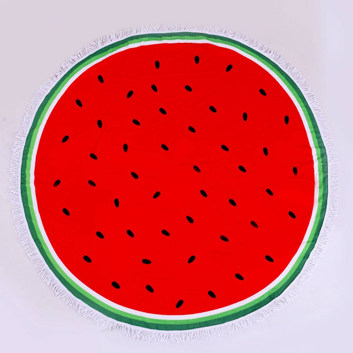 Round Microfiber Tassel Beach Towel Blanket