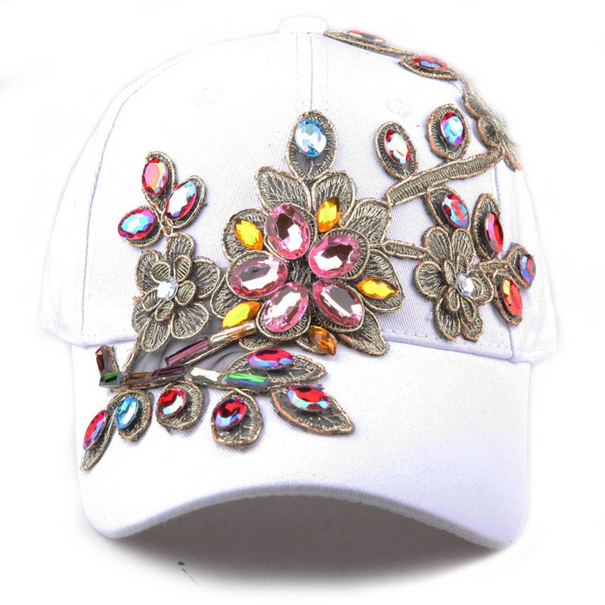 Women's Patch Baseball Cap Rhinestone Sun Hat_CWAH1000