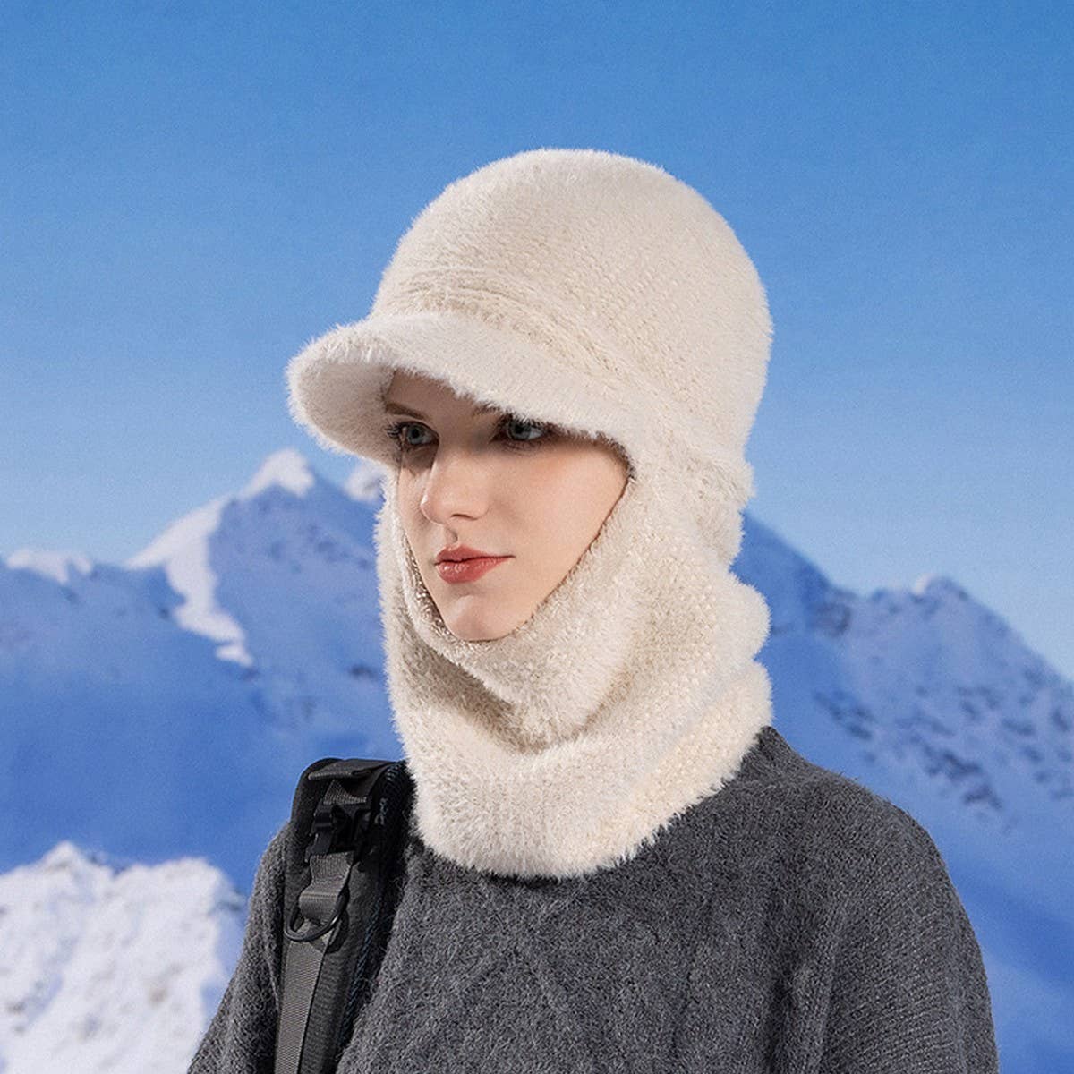2024 NEW PLUSH HAT NECKBAND ONE-PIECE HAT_CWASC1124