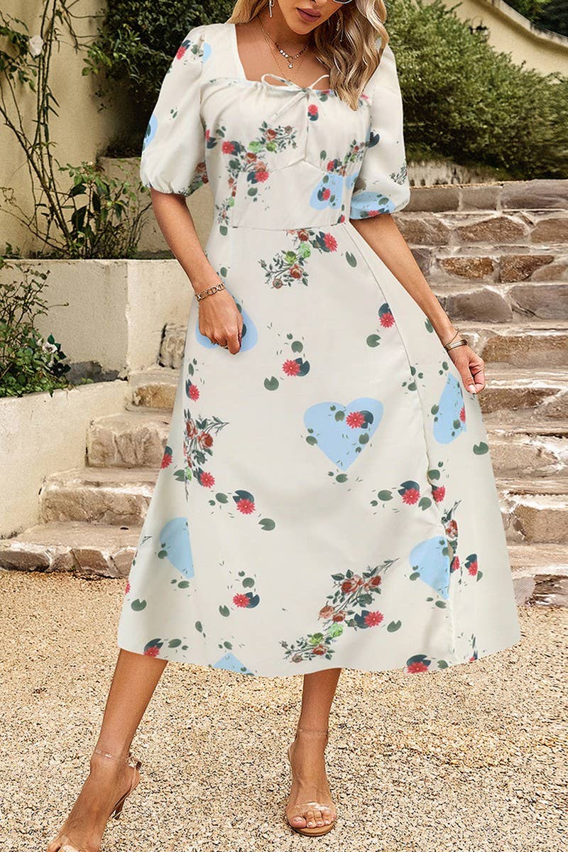 CWDMD6220_FLORAL LANTERN SLEEVE ELEGANT MAXI DRESS