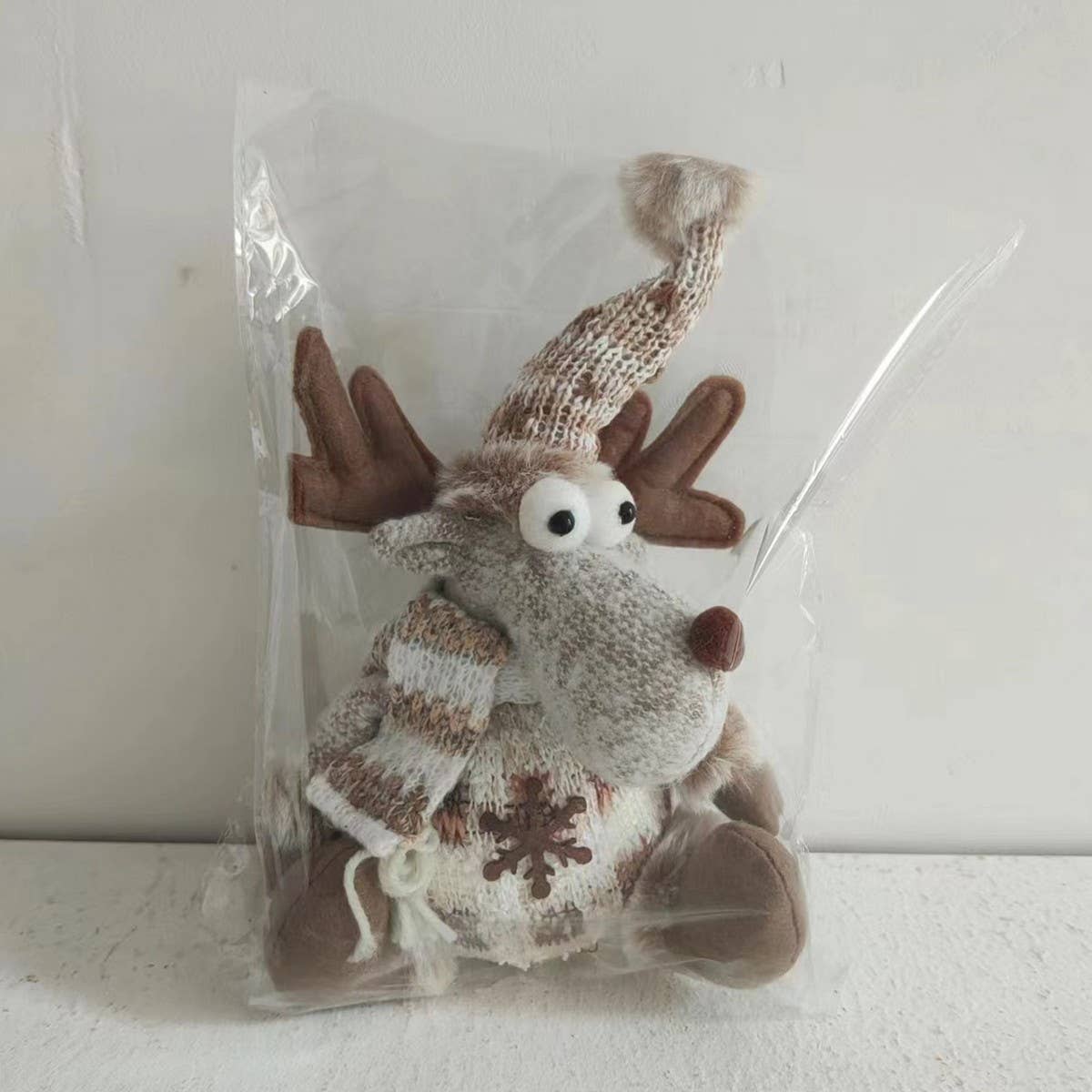 CWMM10299_EUROPEAN KNITTED SANTA SNOWMAN REINDEER ORNAMENT