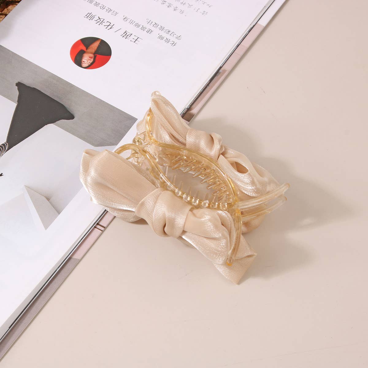 Mesh Bow Hair Claw ? Princess Style Updo Clip_CWAHA0466