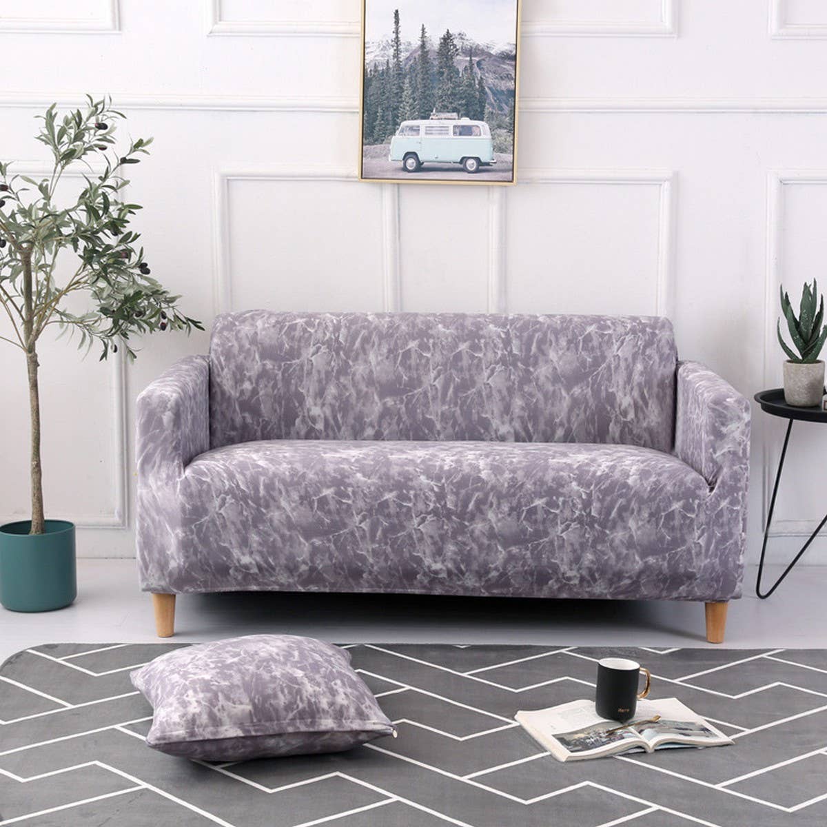 Stretch Sofa Cover, Full Wrap for All Seasons_CWMM8313