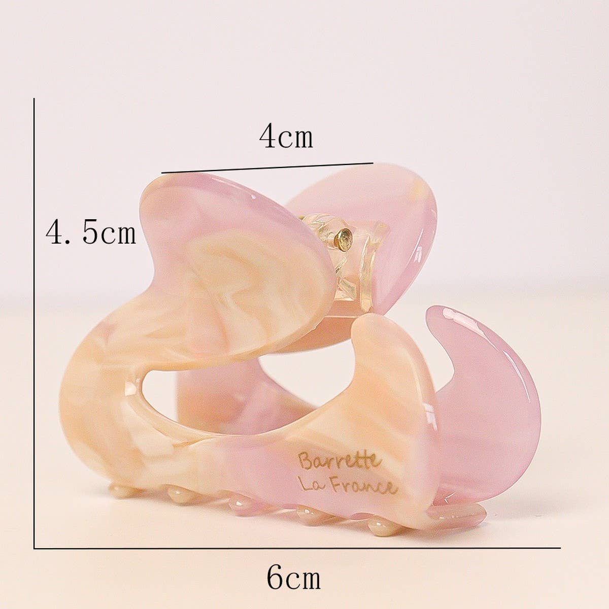 French Acetate Half-Up Hair Clip, Irregular shape