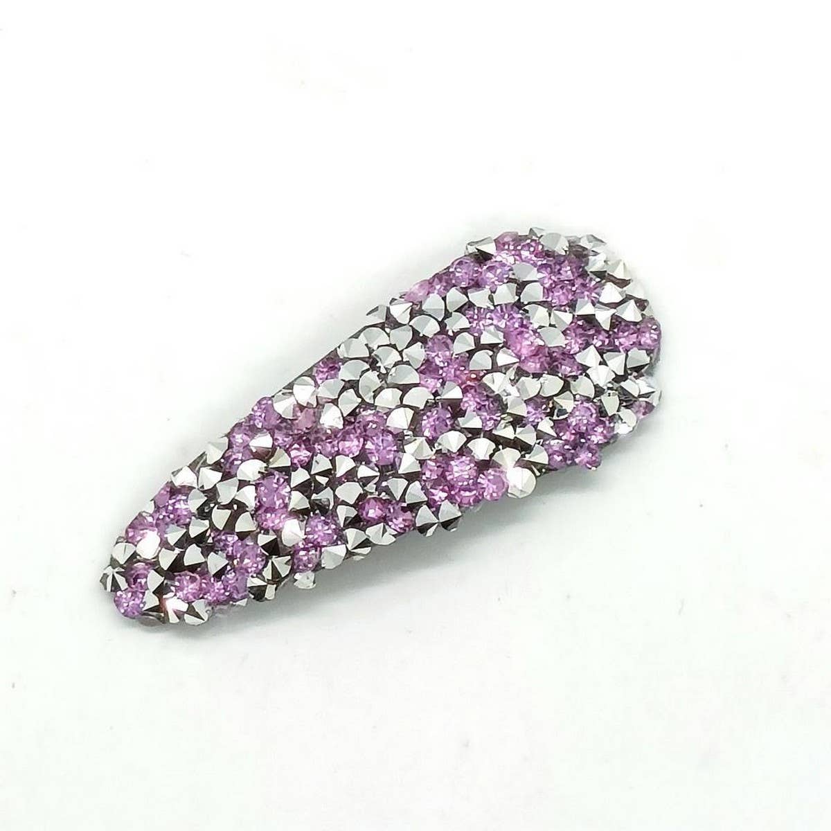 Fresh Sweet Silver Full Rhinestone Teardrop Clip