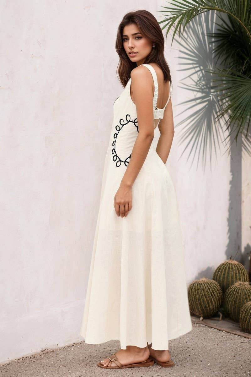 CWDMD6385_SLIM FIT SPAGHETTI STRAP MAXI EVENING DRESS