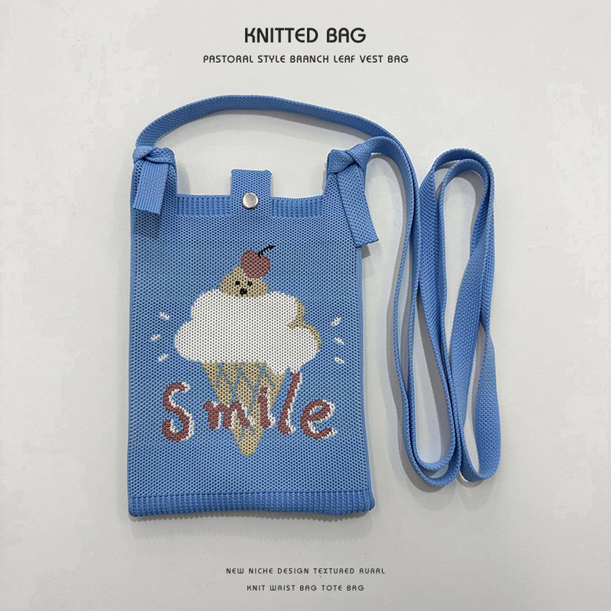 NEW STYLE CARTOON PUPPY KNITTED CROSSBODY BAG_CWAB2382