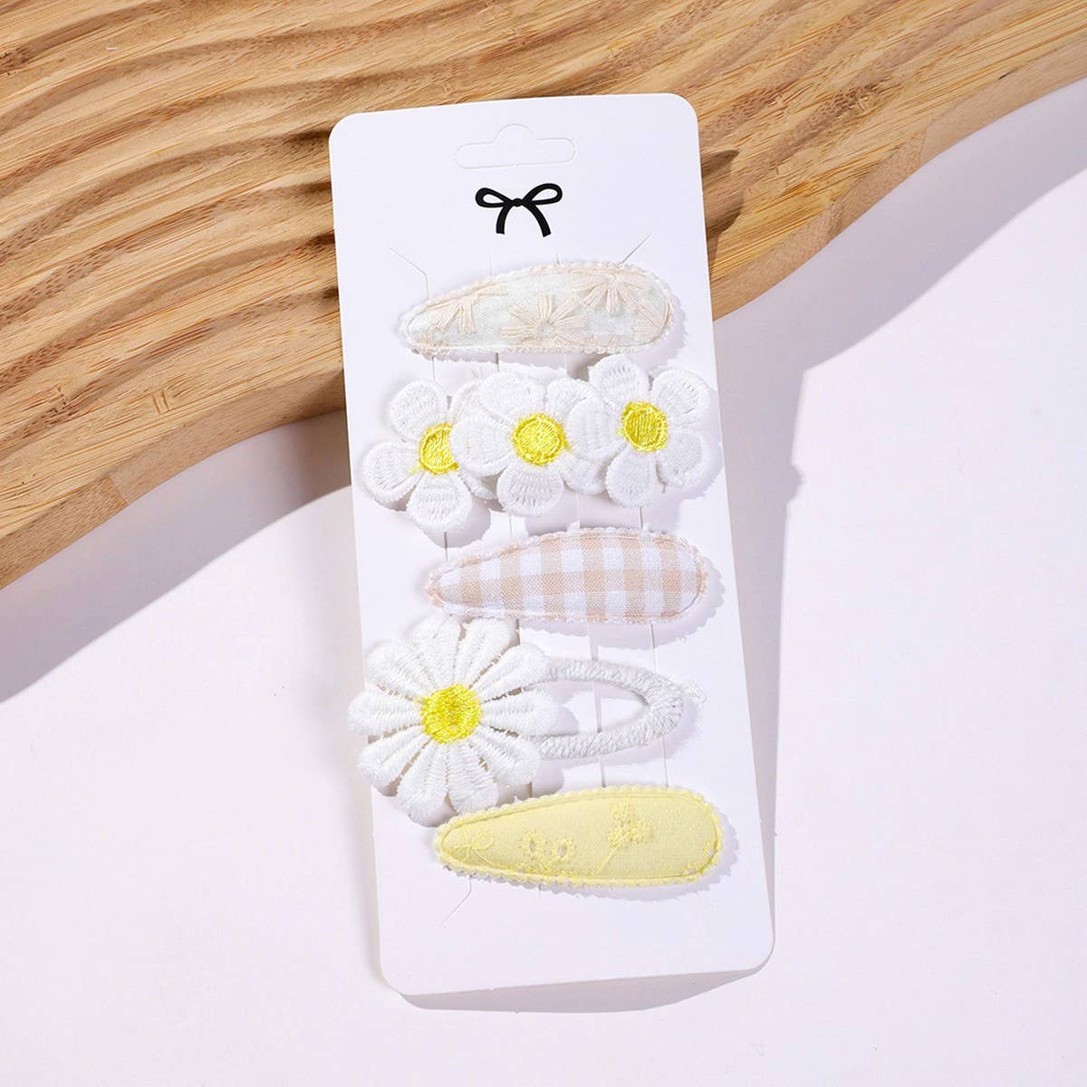 Daisy BB Clip Set ? Printed Cute Fabric Clips