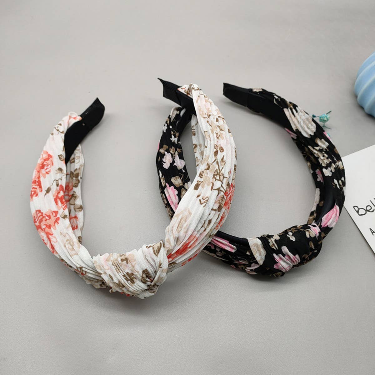 WOMEN PLEATED PRINTED HEADBAND