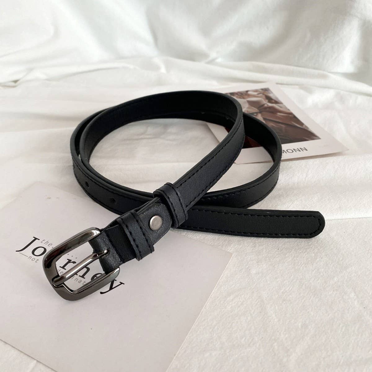 VERSATILE SOFT SURFACE THIN RETRO PIN BUCKLE BELT_CWABE0672