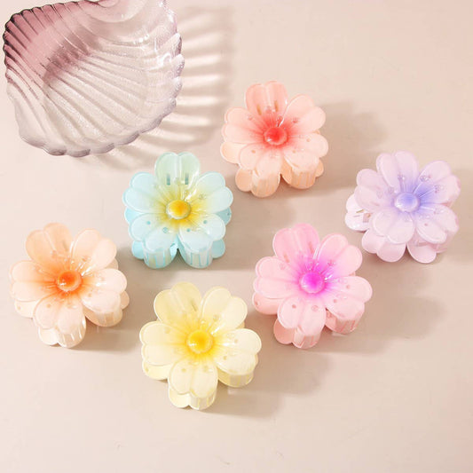Sweet Flower Updo Heart Petal Hair Claw Clip