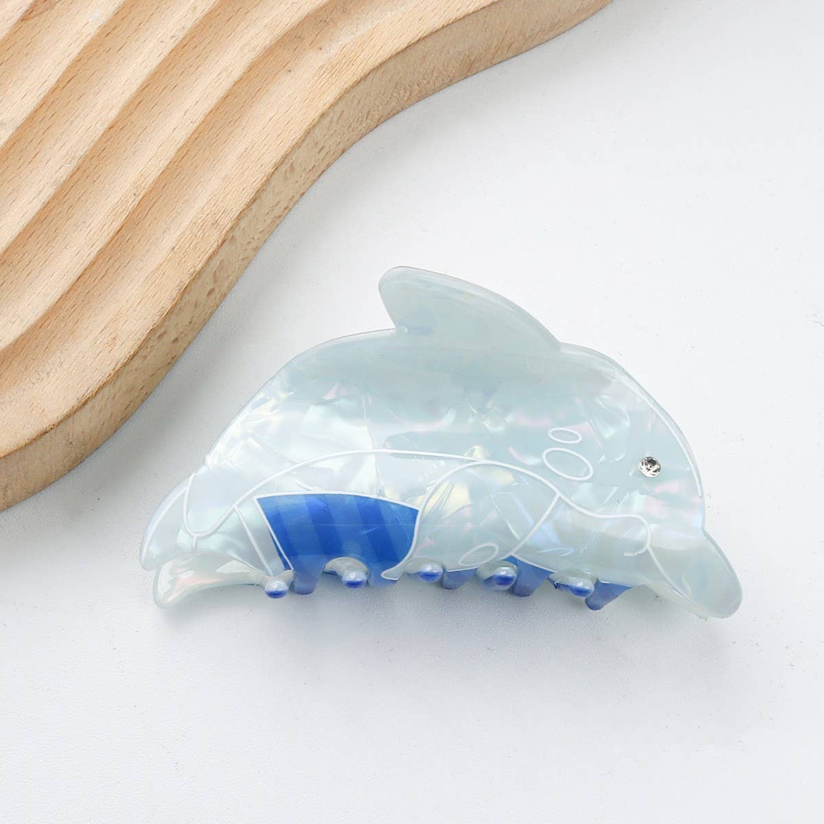 CWAHA1312_PERSONALITY BLUE WHALE SERIES HAIR CLAW CLIP