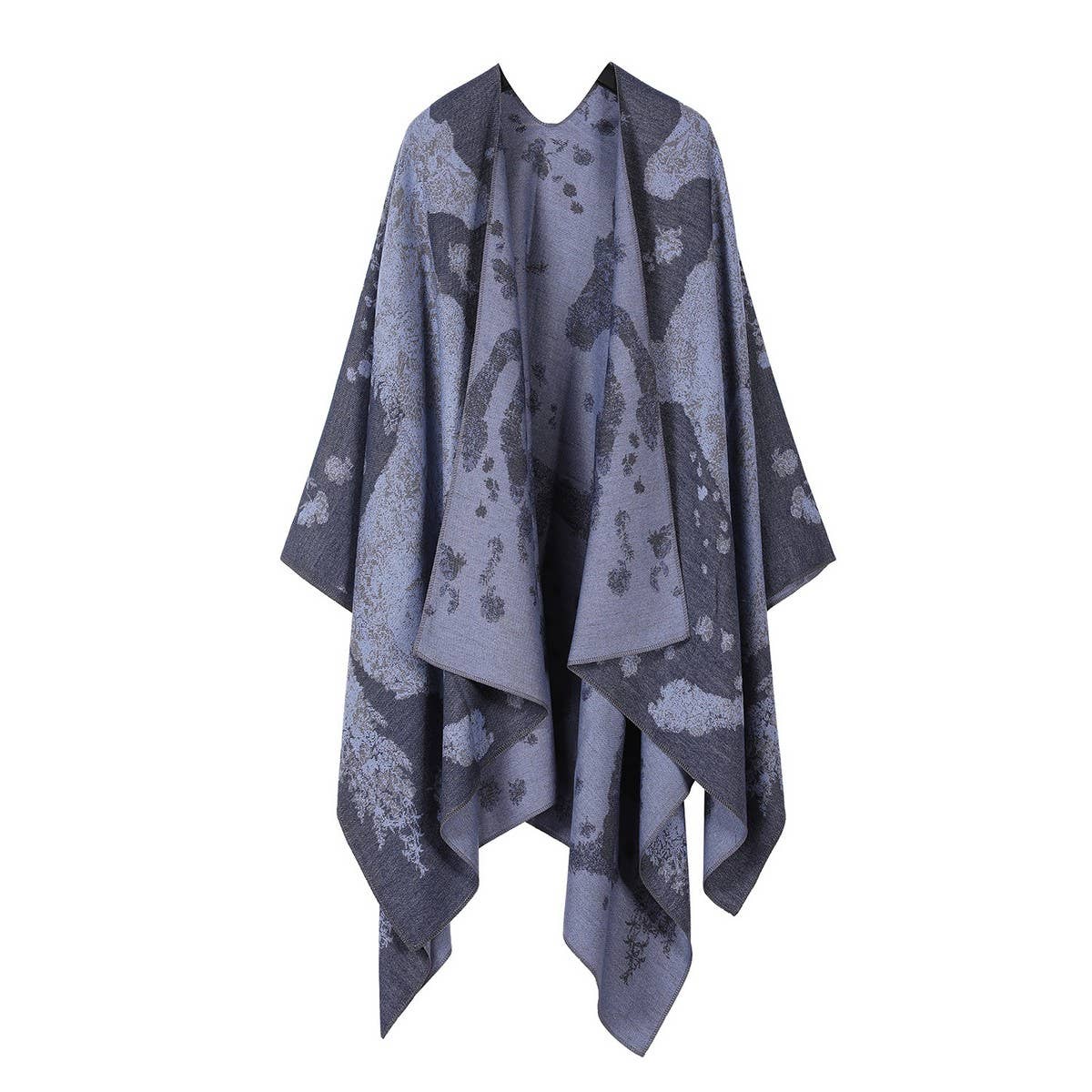 HORSE PATTERN SHAWL VERSATILE JACQUARD SLIT CAPE