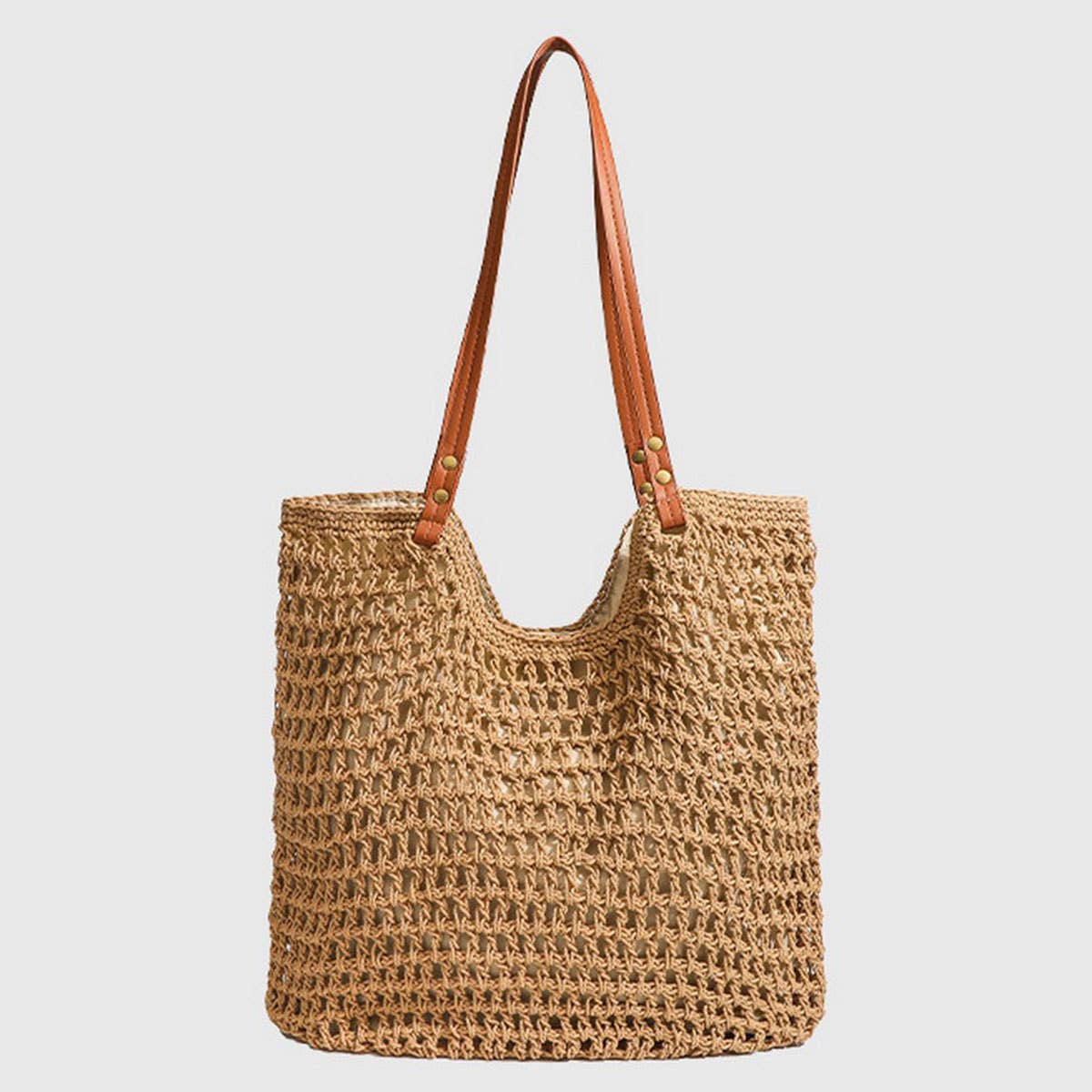 New Large Woven Beach Tote Bag for Summer_CWAB5121