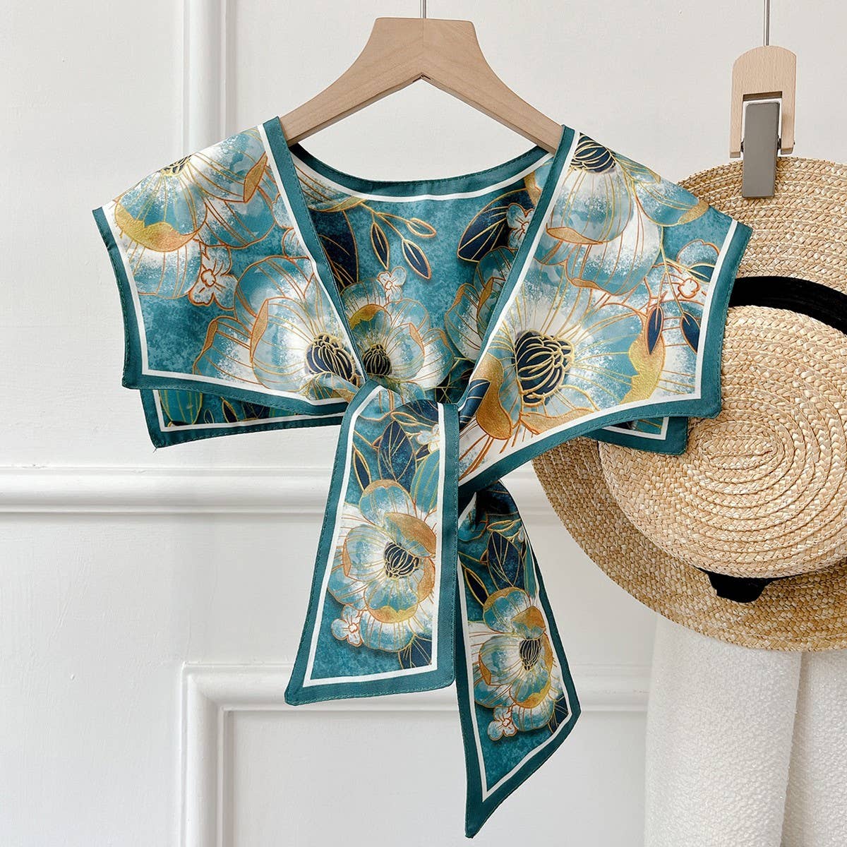 CWASC03128_PASTORAL OIL PAINTING PRINT SHAWL FOR WOMEN