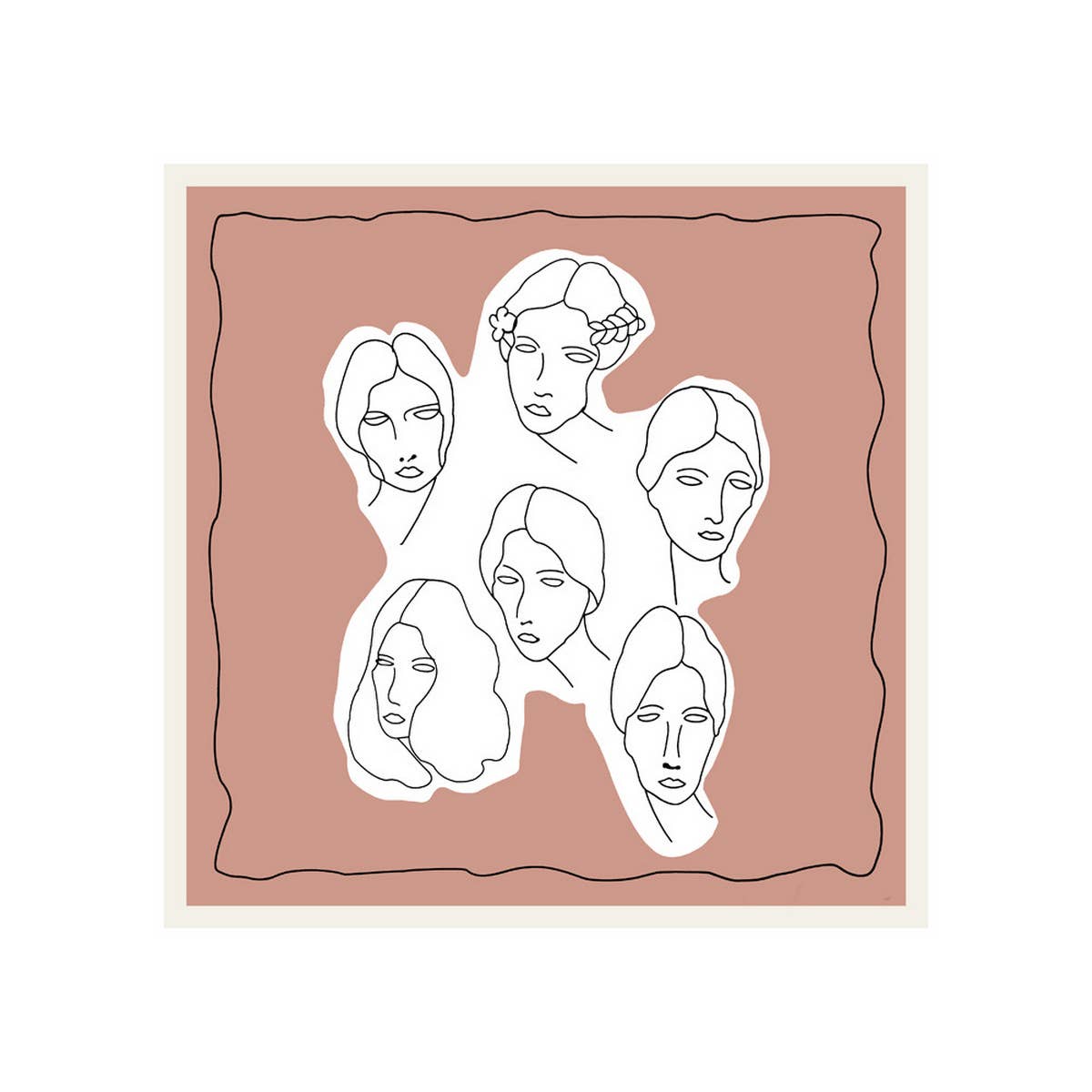 POLKA DOT CASHEW COLORBLOCK SILK SCARF_CWASC1150