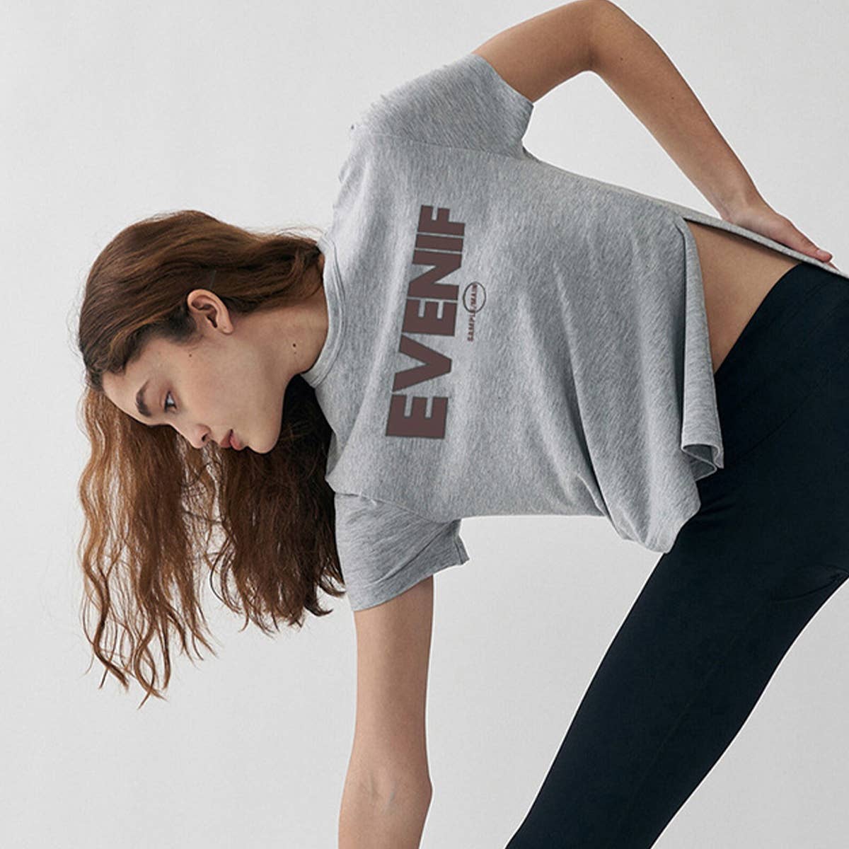 SPLIT PRINT PILATES BLOUSE