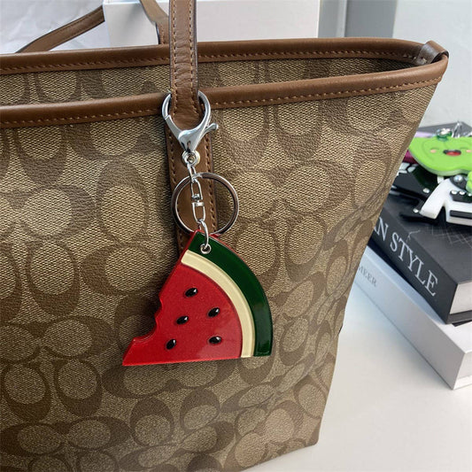 Cute Watermelon Makeup Mirror Keychain Acrylic