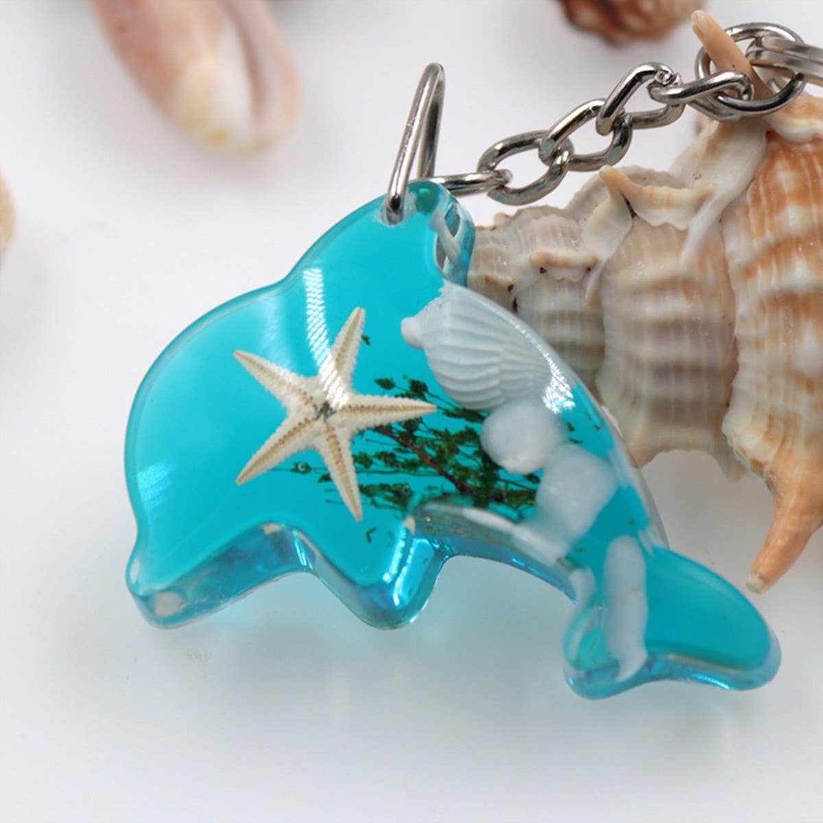 OCEAN SERIES DOLPHIN CAR KEYCHAIN PENDANT_CWMM3717