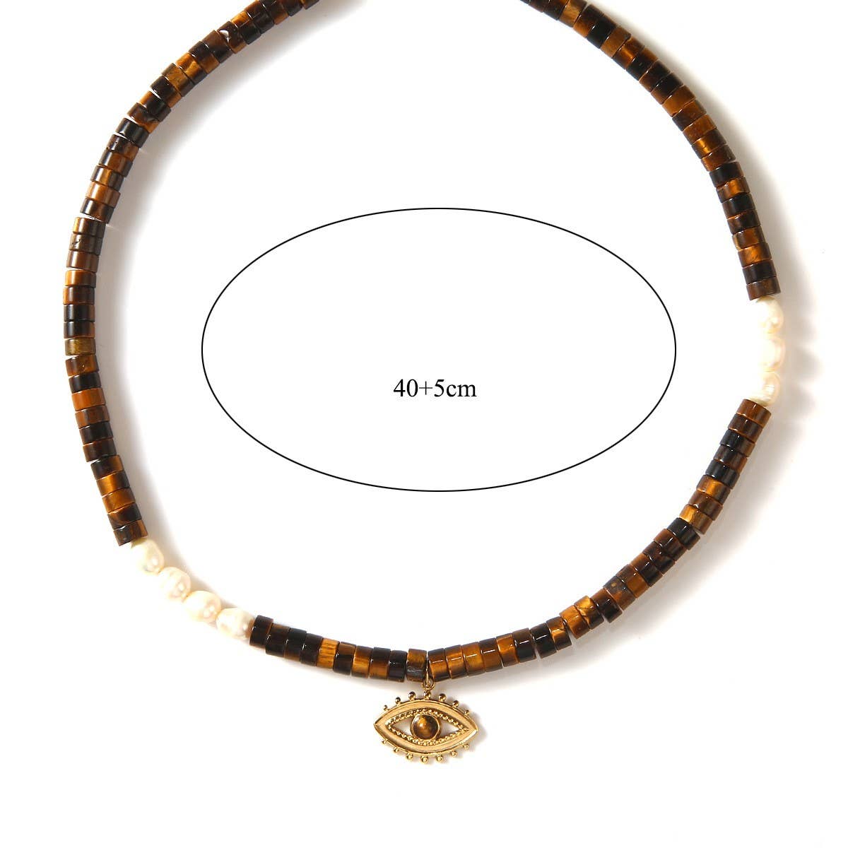 New 18K Steel Sunflower & Evil Eye Necklace