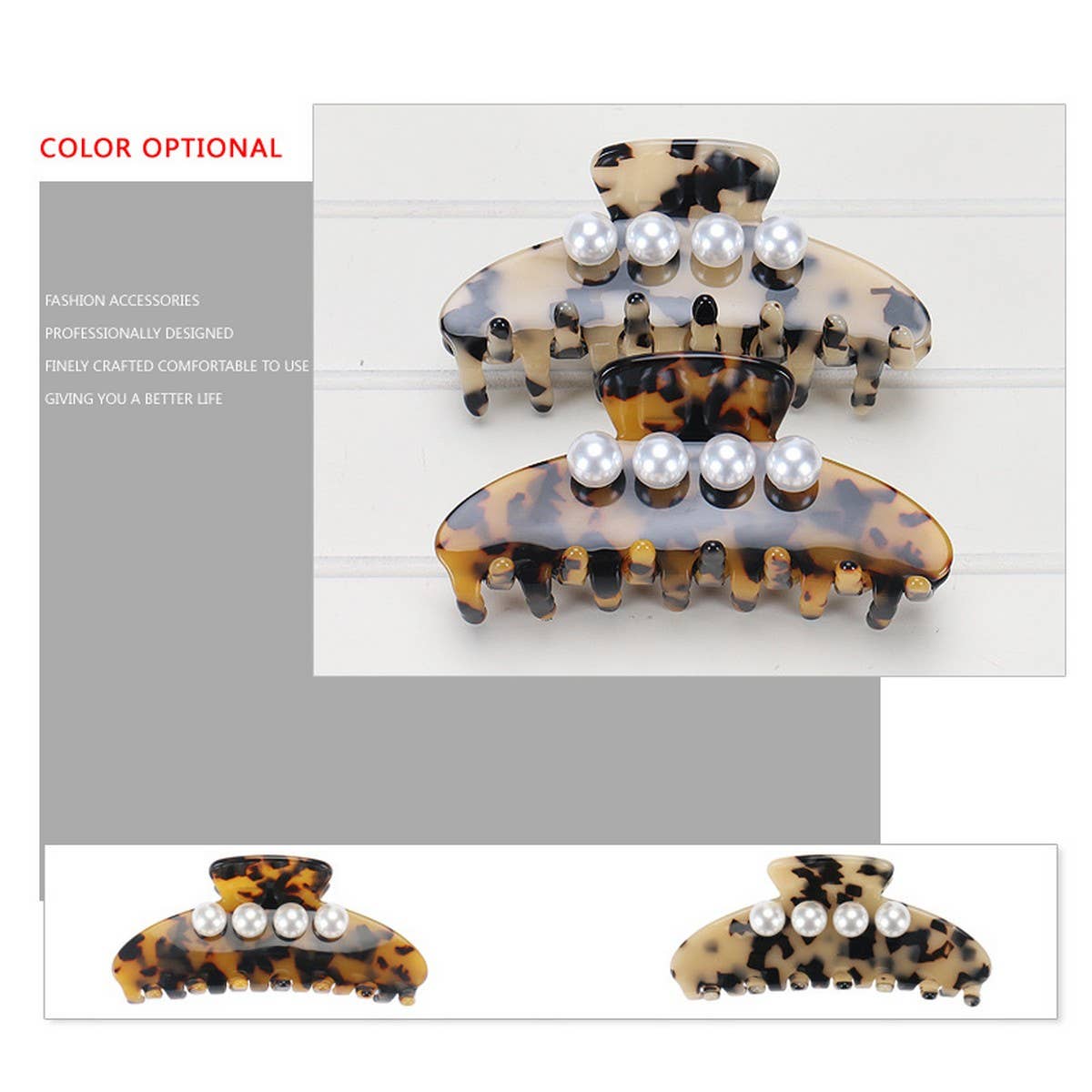 ACETATE CLAW CLIP LARGE HAIR CLAW SHARK CLIP_CWAHA4325