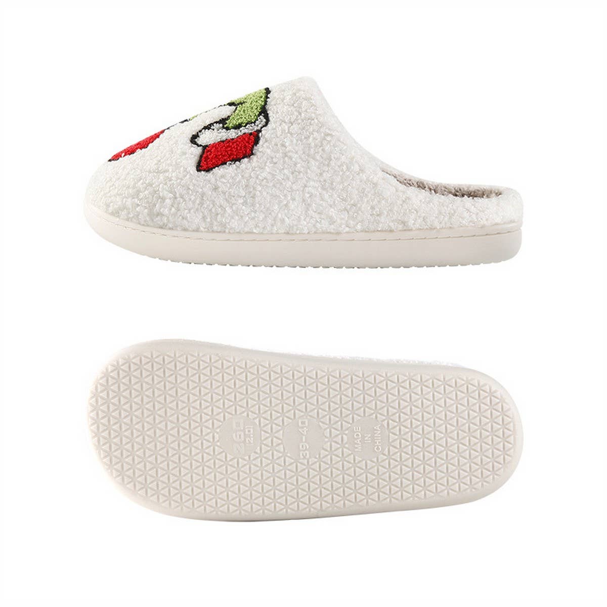 HOME LEISURE CHRISTMAS NON-SLIP WARM SLIPPERS