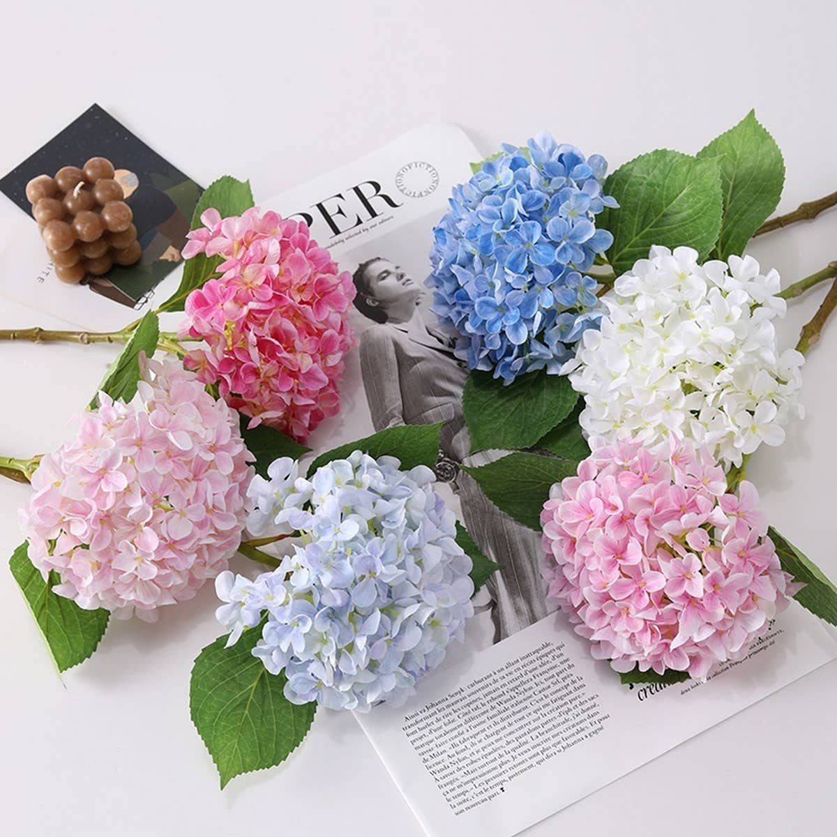 Artificial Hydrangea Bouquet for Home Decor_CWMM6511