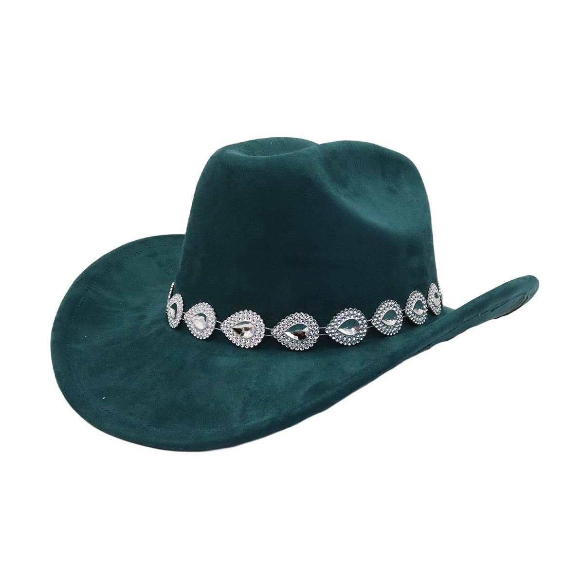 Unisex Suede Cowboy Jazz Fedora Hat Western_CWAH04481